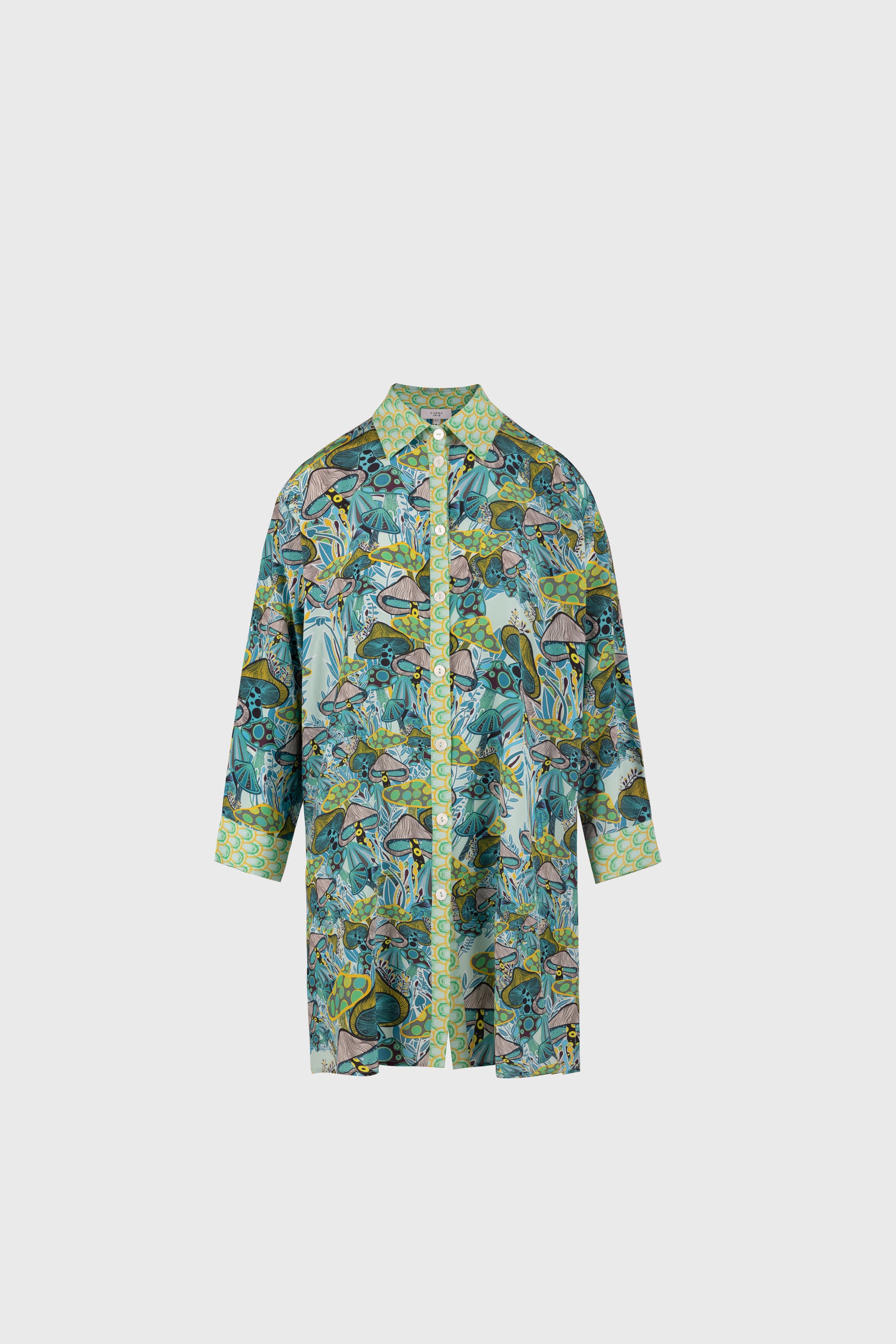 Gifu Shirt-Dress in Kino Forest Print
